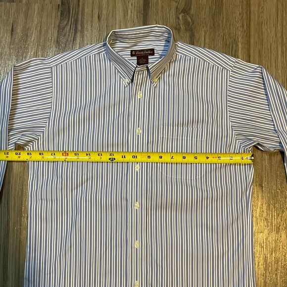 Brooks Brothers‎ Boys Non Iron Button Down Shirt Blue Plaid Large Youth LS - Picture 5 of 6